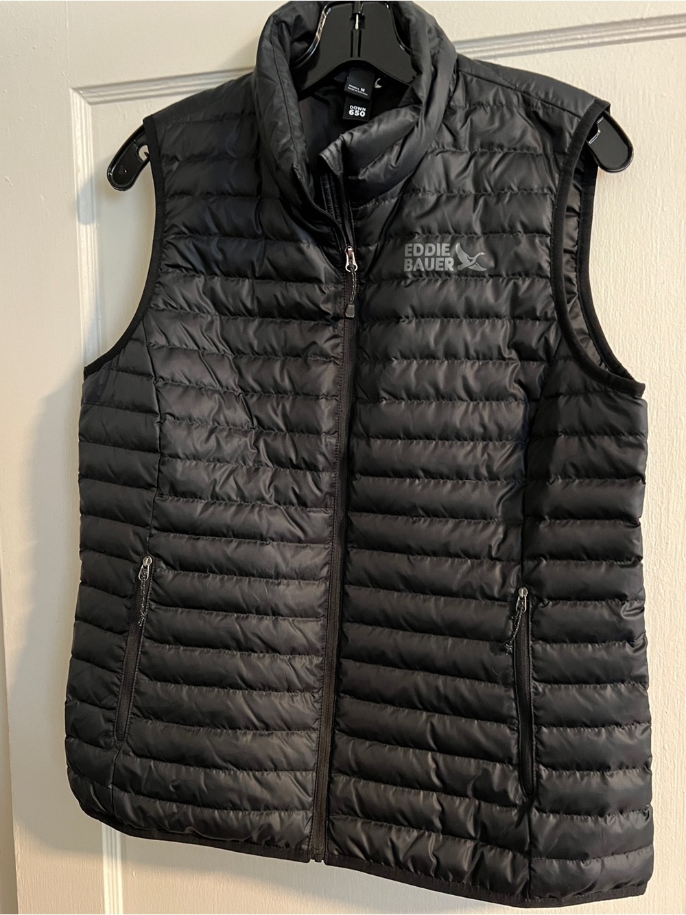 Eddie Bauer Black Quilted Packable Down Vest